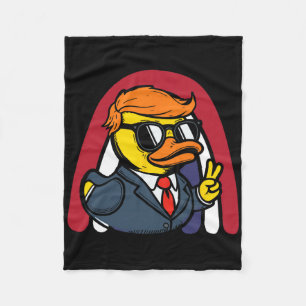 Trump Rubber Duck  Fleece Blanket