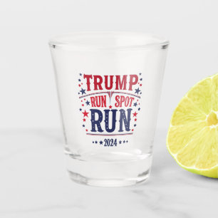 Trump Run Spot Run Funny Election Debate  Shot Glass