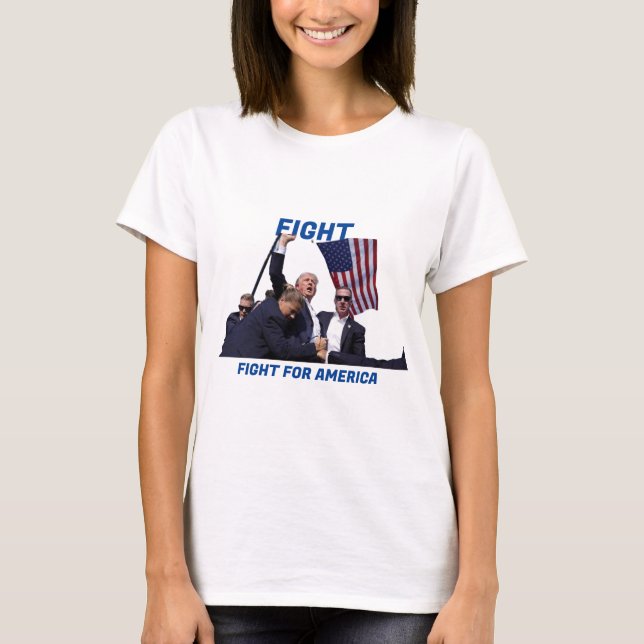 Trump’s Victory Wave: Fight for America T-Shirt (Front)