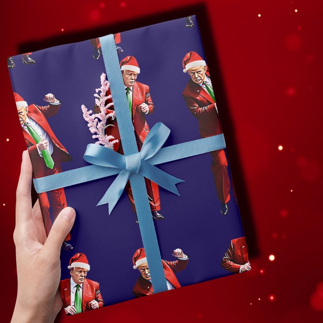 Trump Santa Claus | Trump Dance Christmas Gift Wrapping Paper (Creator Uploaded)