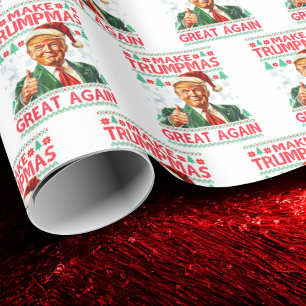 Trump Santa Hat Trump Make Christmas Great Again Wrapping Paper