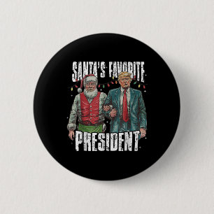 Trump Santa's Favourite President  2 Inch Round Button