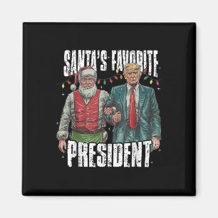 Trump Santa's Favourite President  Magnet