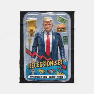 Trump Satire Survived Recession Box Set Action Fig Fleece Blanket