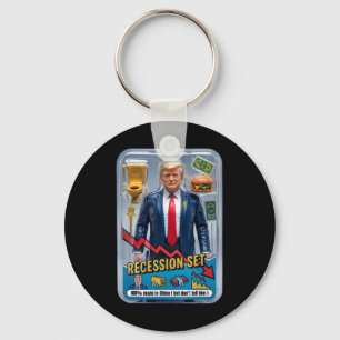 Trump Satire Survived Recession Box Set Action Fig Keychain