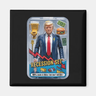 Trump Satire Survived Recession Box Set Action Fig Magnet