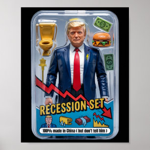 Trump Satire Survived Recession Box Set Action Fig Poster