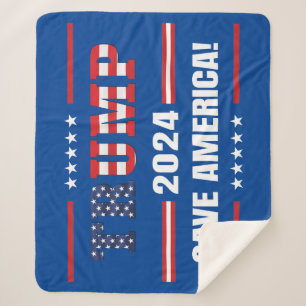 Trump save America again 2024 USA elections MAGA Sherpa Blanket