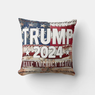 Trump! save America again. Throw Pillow