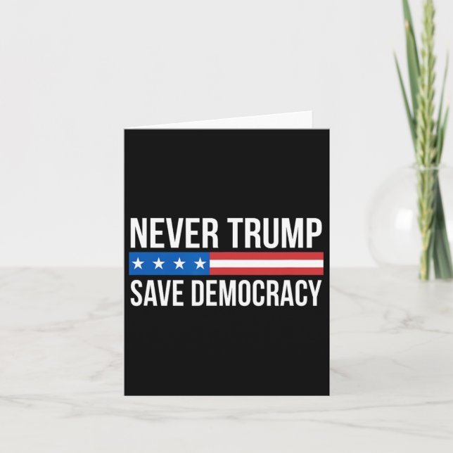 Trump - Save Democracy -  Card (Front)