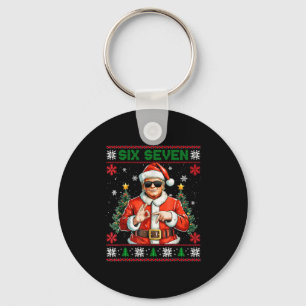 Trump Says 67 Meme Six Seven Funny Ugly Christmas  Keychain