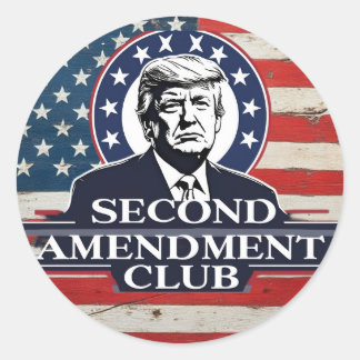 Trump Second Amendment Classic Round Sticker