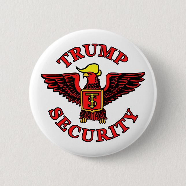 Trump Security 2 Inch Round Button (Front)