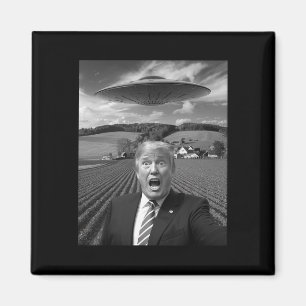 Trump Selfie With Alien Ufo Funny Trump Gifts For  Magnet