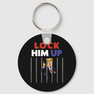 Trump Shirt - Lock Him Up - Anti Trump  Keychain