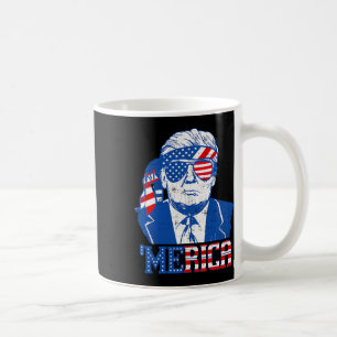 Trump Shirt Merica Trump Sungl Us Flag 4th Of July Coffee Mug