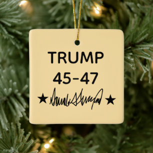 Trump Signature 45-47 Ceramic Ornament