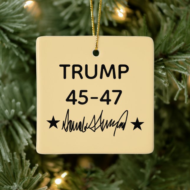 Trump Signature 45-47 Ceramic Ornament (Tree)