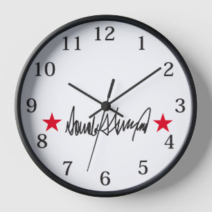 Trump Signature  Clock