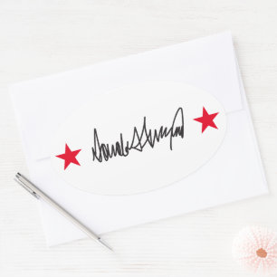 Trump Signature Oval Sticker