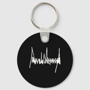 Trump Signature Usa Mega 47th President Pro-trump Keychain