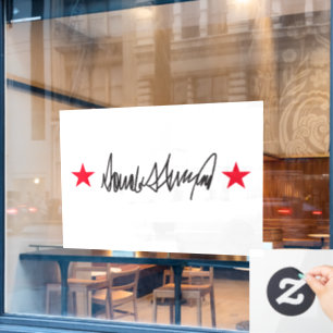 Trump Signature  Window Cling