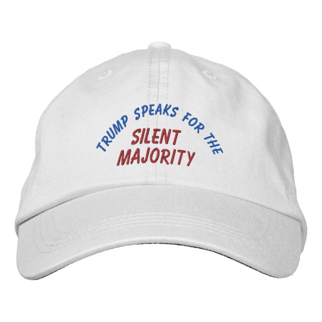 Trump Silent Majority Embroidered Hat (Front)
