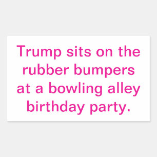 Trump sits on rubber bumpers Hankamer Artjunkhaus Sticker