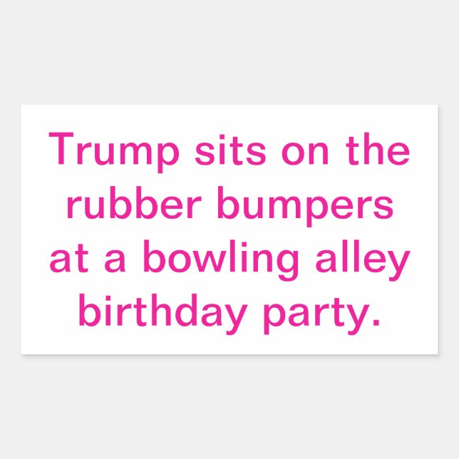 Trump sits on rubber bumpers Hankamer Artjunkhaus Sticker