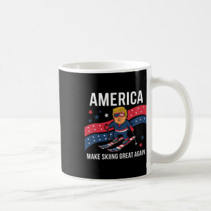 Trump Ski Usa - Christmas Make Skiing Great Again Coffee Mug