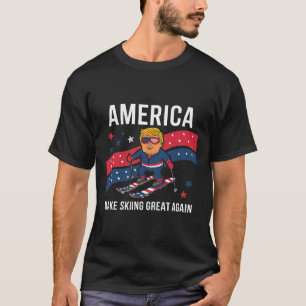 Trump Ski Usa - Christmas Make Skiing Great Again  T-Shirt