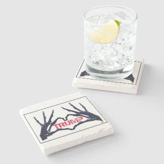 "TRUMP" Skull Hands COASTER (STONE)