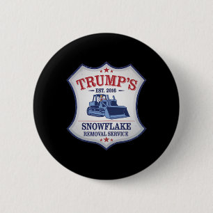 Trump Snow Plow Trump Plowing Snowflake Removal Tw 2 Inch Round Button