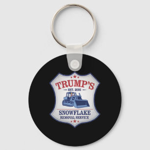 Trump Snow Plow Trump Plowing Snowflake Removal Tw Keychain