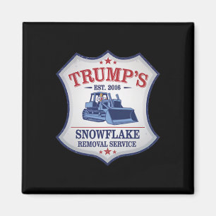 Trump Snow Plow Trump Plowing Snowflake Removal Tw Magnet