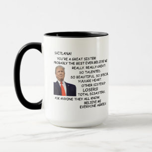 Trump Soeur Coffee Mug Don pour soeur Funny