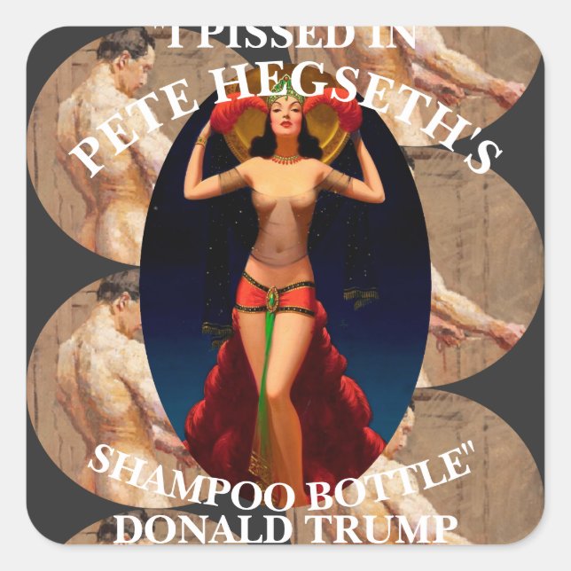 Trump Square Sticker (Front)