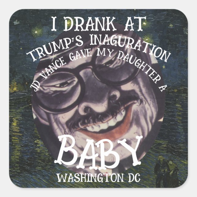Trump Square Sticker (Front)