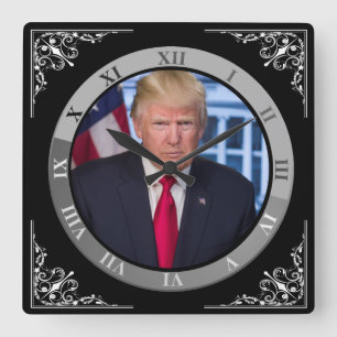 TRUMP SQUARE WALL CLOCK