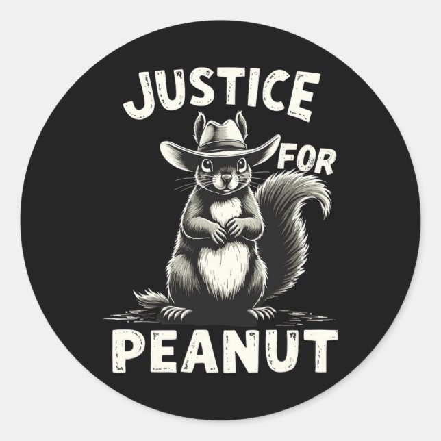 Trump Squirrel Make Peanut Squirrel Safe Again Tru Classic Round Sticker (Front)