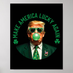 Trump St Patrick's Day Shamrock For Men Women  Poster