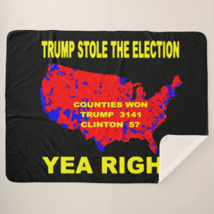 TRUMP STOLE THE ELECTION SHERPA BLANKET