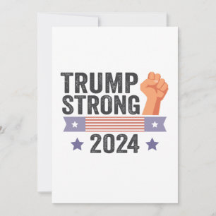 Trump Strong 2024 Patriotic American Flag Election Invitation