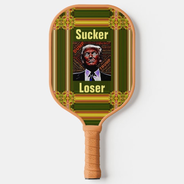 Trump Sucker/Loser Pickleball Paddle (Front)