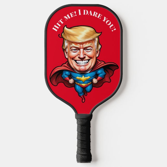 Trump Super Hero Personalize Pickleball Paddle (Front)