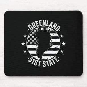 Trump Supporters Greenland 51st State Distressed Mouse Pad