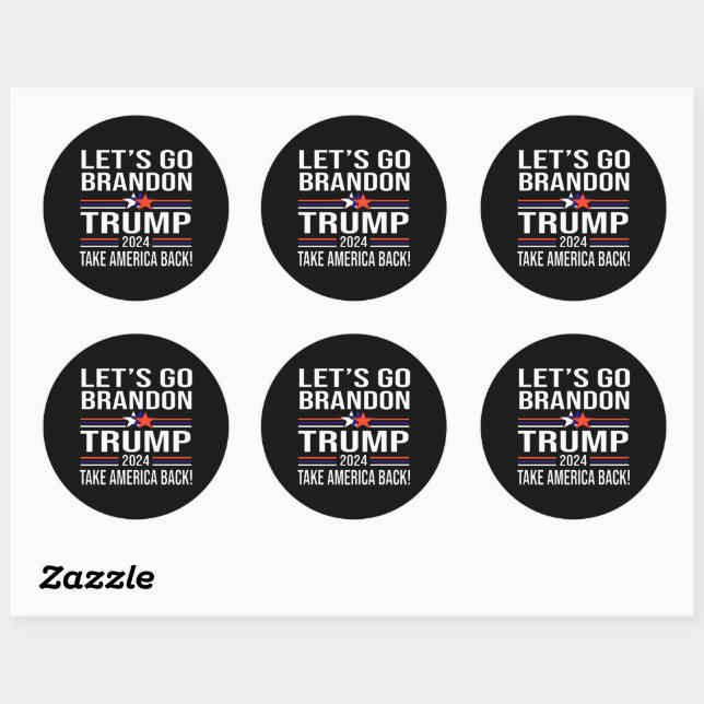 Trump Take America Back 2024-Let's Go Brandon Classic Round Sticker (Sheet)