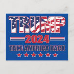 Trump Take America Back Holiday Postcard<br><div class="desc">Trump 2024 Take America Back</div>