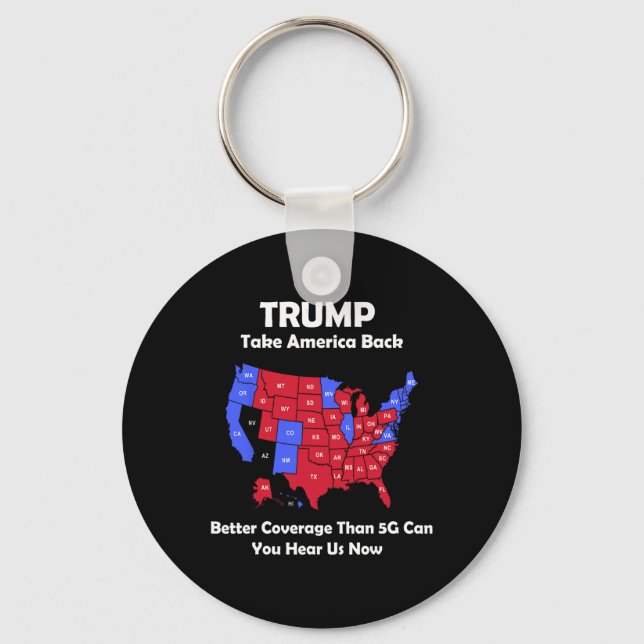 Trump Take America Byck Usa Map - Better Coverage  Keychain (Front)