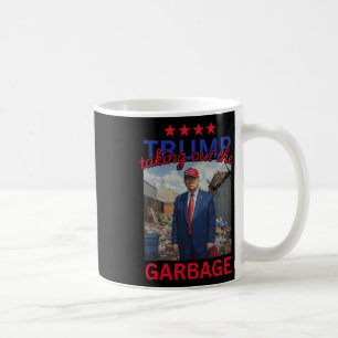 Trump Taking Out The Garbyge 2024 Funny Trump  Coffee Mug